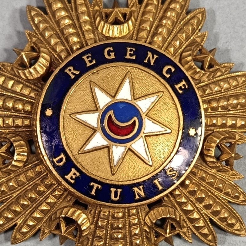 TUNISIE MEDAILLE BIJOU DE GRAND CROIX DE LA REGENCE DE TUNIS DINASTIE HUSSEINITES